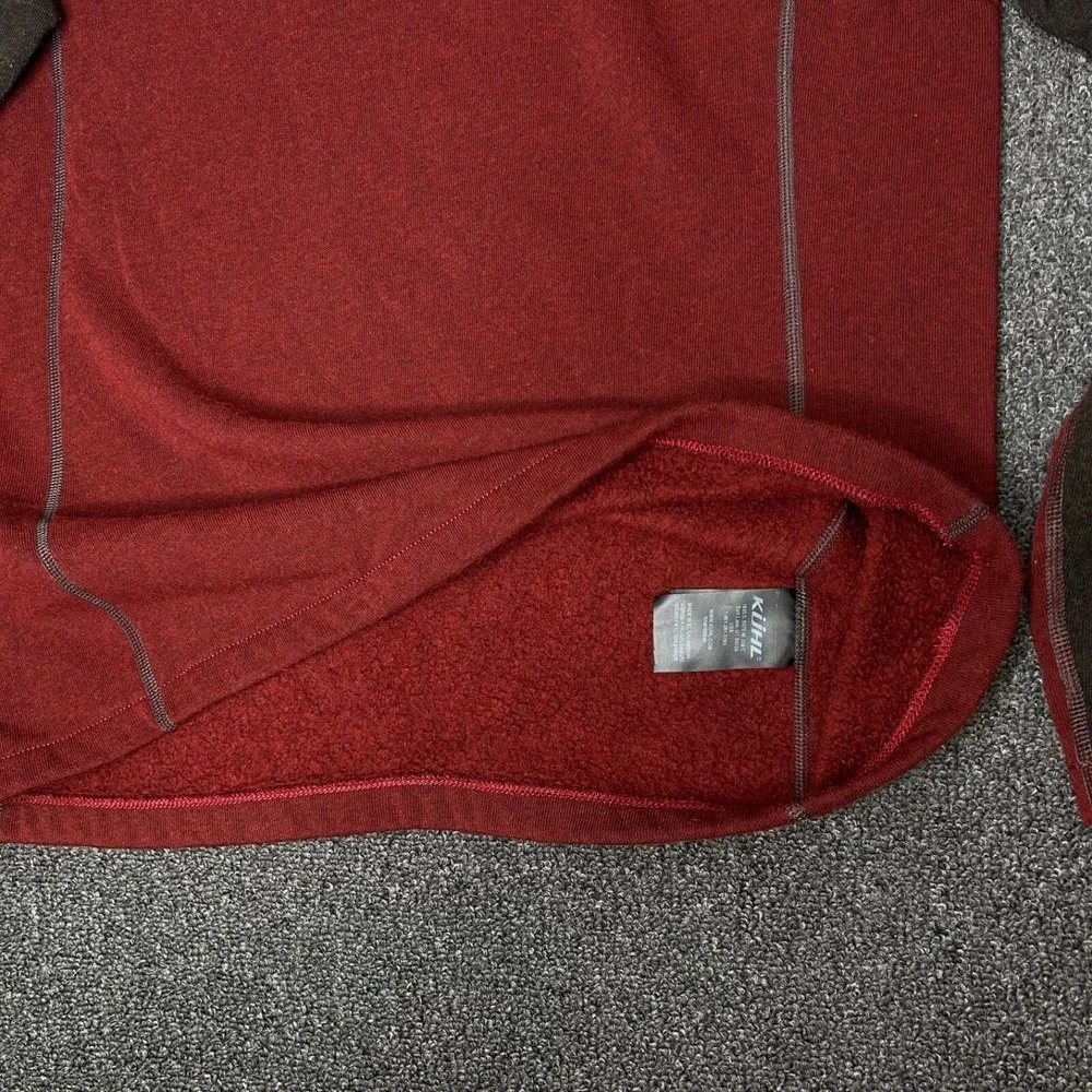 Kuhl Sweater Mens Med‎ Red Revel 1/4 Zip Kashmira Pullover Fleece Hiking